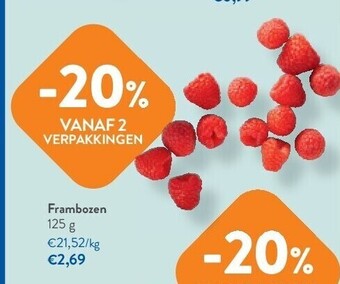 OKay Frambozen 125 g aanbieding