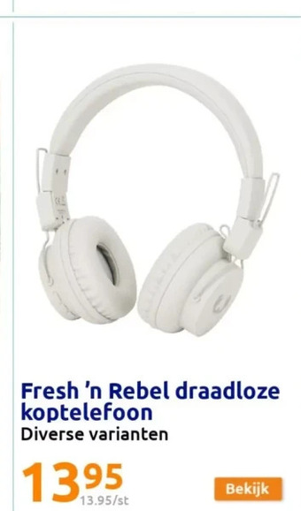 Action Fresh 'n rebel draadloze koptelefoon aanbieding