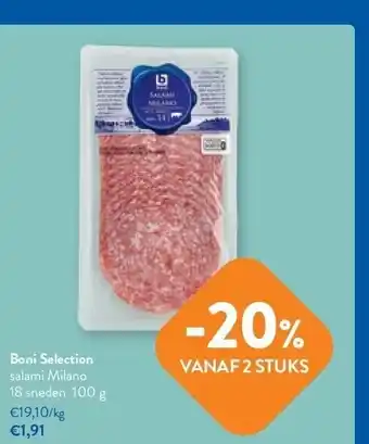 OKay Boni selection salami milano 18 sneden 100 g aanbieding