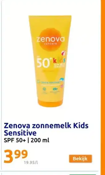 Action Zenova zonnemelk kids sensitive aanbieding