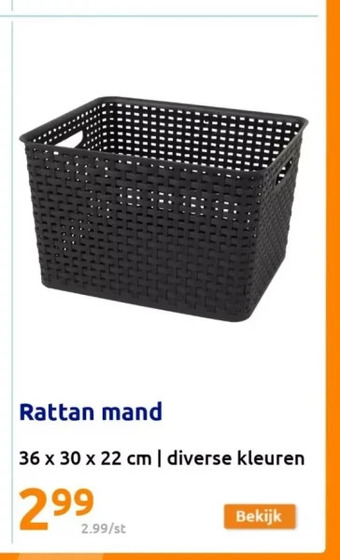 Action Rattan mand aanbieding