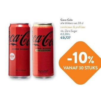 OKay Coca-cola alle blikken van 33 cl aanbieding