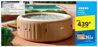 Carrefour INTEX Jacuzzi PureSpa Ø 120 cm Ref. 6317244 aanbieding
