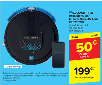Rowenta Robotstofzuiger X-Plorer Serie 45 Aqua RR8275WH Ref. 6962947