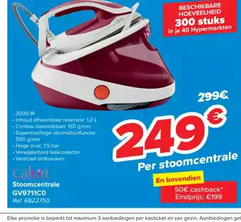 Carrefour Stoomcentrale GV9711C0 3000 W, Ref. 6822750 aanbieding