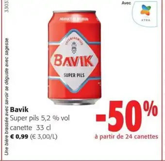 Colruyt Bavik Super pils 5,2 % vol canette 33 cl aanbieding