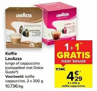 Carrefour Lavazza koffie cappuccino aanbieding
