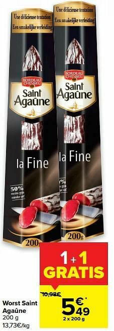 Carrefour Worst saint agaûne aanbieding