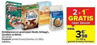 Carrefour Granola crunchy carrefour aanbieding