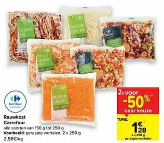 Carrefour Geraspte wortelen aanbieding