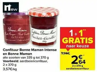 Carrefour Bonne maman aardbeienconfituur aanbieding