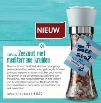 Bofrost Zeezout met mediterrane kruiden aanbieding