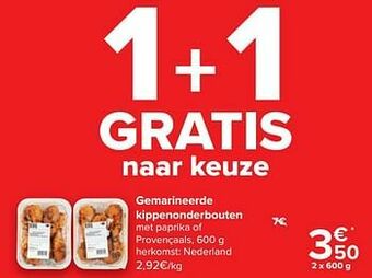 Carrefour Gemarineerde kippenonderbouten aanbieding