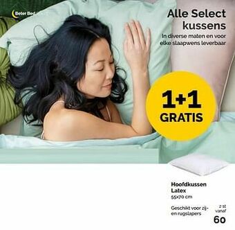 Beter Bed Hoofdkussen latex aanbieding