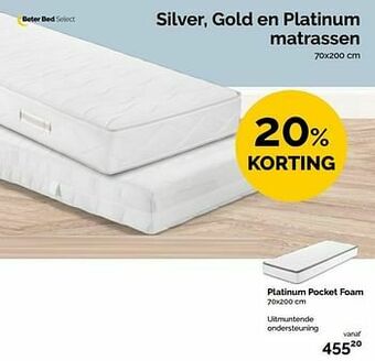 Beter Bed Platinum pocket foam aanbieding