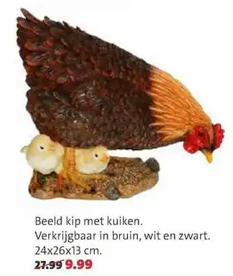 Intratuin Beeld kip met kuiken aanbieding