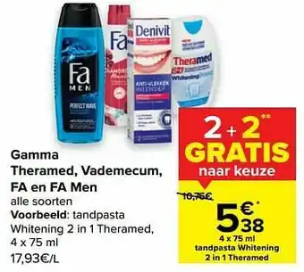 Tandpasta whitening 2 in 1 theramed