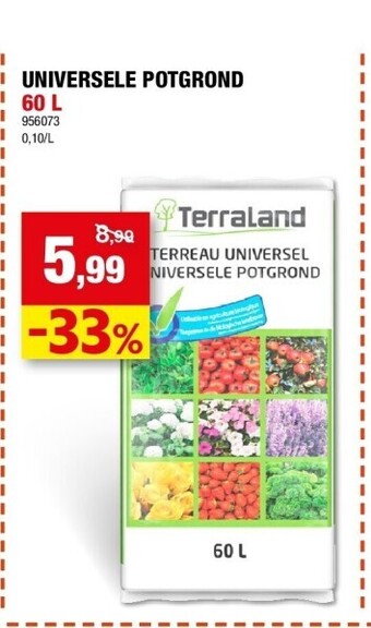Hubo Universele potgrond 60 l aanbieding