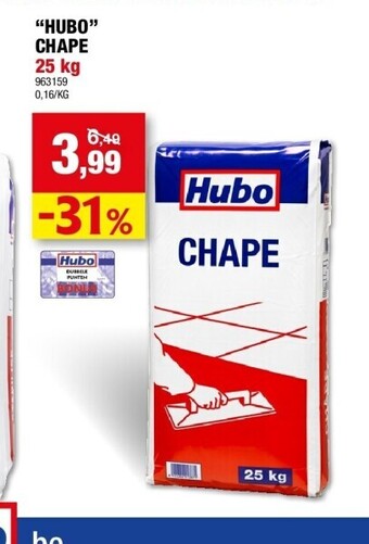 Hubo “hubo” chape 25 kg aanbieding