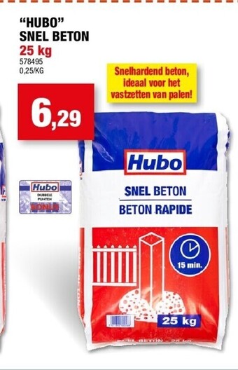 Hubo “hubo” snel beton 25 kg aanbieding