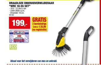 Hubo Draadloze onkruidverwijderaar “wre 18-55 set” aanbieding