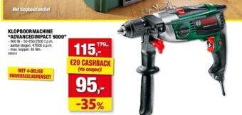 Hubo Klopboormachine “advancedimpact 9000” aanbieding