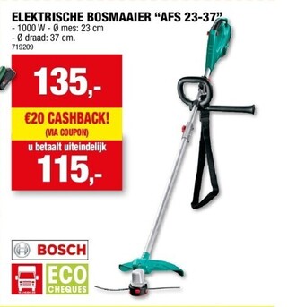 Hubo Elektrische bosmaaier “afs 23-37” aanbieding