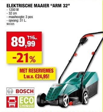 Hubo Elektrische maaier “arm 32” aanbieding