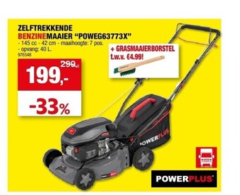 Hubo Zelftrekkende benzinemaaier “poweg63773x” aanbieding