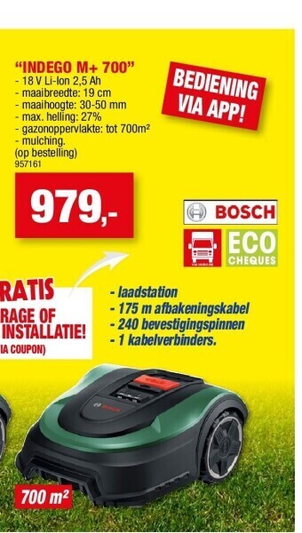 Hubo Robotmaaier “indego m+ 700” aanbieding
