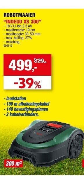 Hubo Robotmaaier “indego xs 300” aanbieding