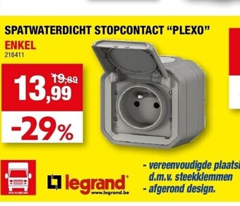 Hubo Spatwaterdicht stopcontact “plexo” aanbieding