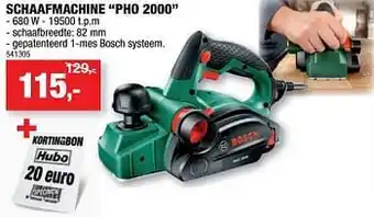 Hubo Bosch schaafmachine "pho 2000" 680W 19500 t.p.m aanbieding