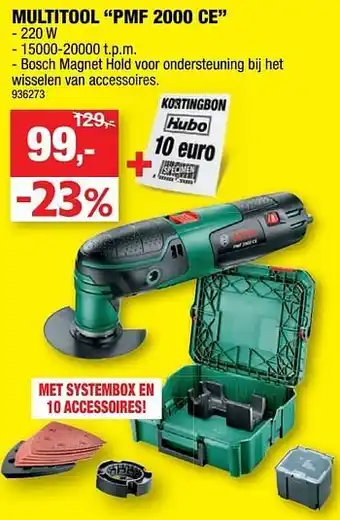 Hubo Bosch multitool "pmf 2000 ce" 220W 15000-20000 t.p.m aanbieding