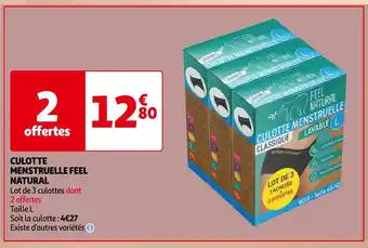 CULOTTE MENSTRUELLE FEEL NATURAL Lot de 3 culottes dont 2 offertes