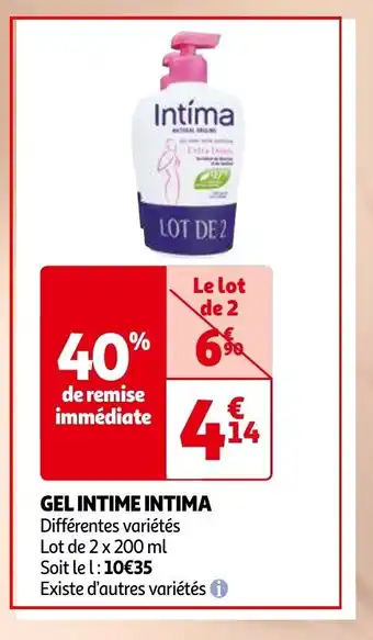 GEL INTIME INTIMA Lot de 2 x 200 ml