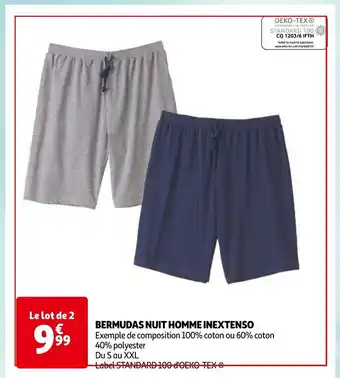 Auchan BERMUDAS NUIT HOMME INEXTENSO aanbieding