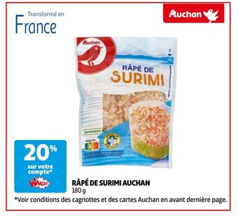 RÂPÉ DE SURIMI AUCHAN 180 g