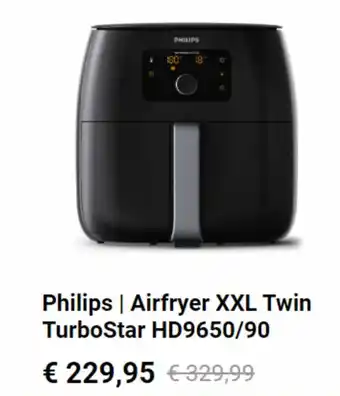 Krëfel Philips | Airfryer XXL Twin TurboStar HD9650/90 aanbieding