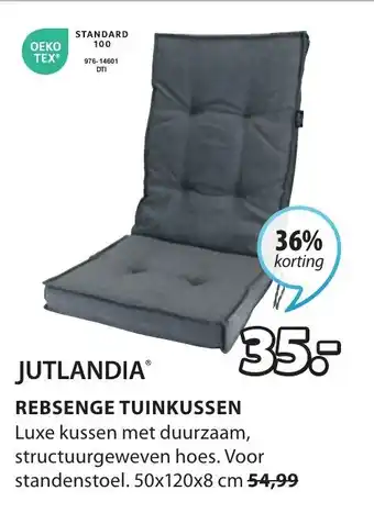 Jysk JUTLANDIAⓇ REBSENGE TUINKUSSEN 50x120x8 cm aanbieding