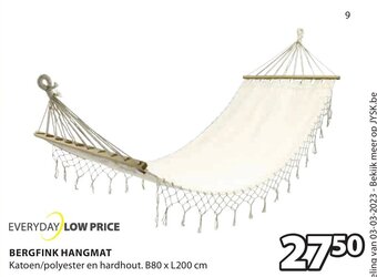 Jysk BERGFINK HANGMAT B80 x L200 cm aanbieding
