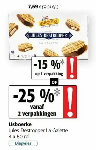 Colruyt Ijsboerke jules destrooper la galette aanbieding