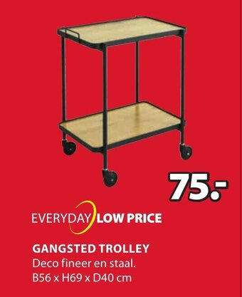 Jysk GANGSTED TROLLEY B56 x H69 x D40 cm aanbieding
