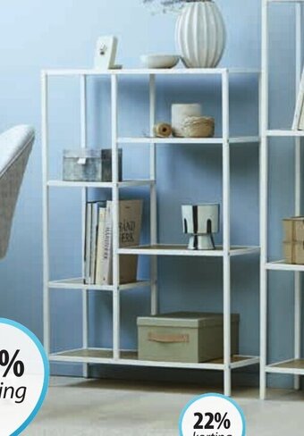 Jysk TRAPPEDAL REK 5 schappen B70 x H109 x D30 cm aanbieding