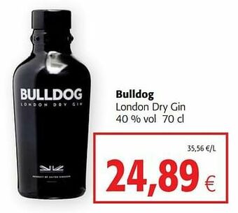 Colruyt Bulldog london dry gin aanbieding