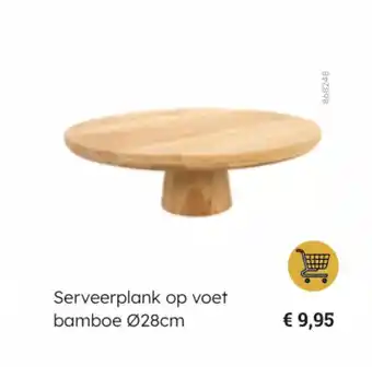 Multi bazar Serveerplank op voet bamboe Ø28cm aanbieding
