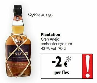 Plantation gran añejo amberkleurige rum