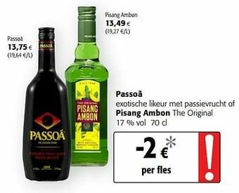 Colruyt Passoã exotische likeur met passievrucht aanbieding
