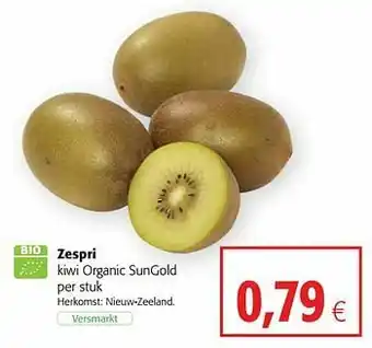 Colruyt Zespri kiwi organic sungold aanbieding