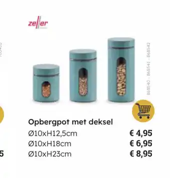 Multi bazar Opbergpot met deksel Ø10xH12,5cm aanbieding